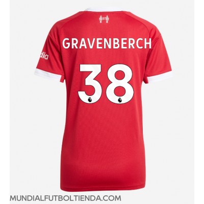 Camiseta Liverpool Ryan Gravenberch #38 Primera Equipación Replica 2025-26 para mujer mangas cortas Camiseta Liverpool Ryan Gravenberch #38 Primera Equipación Replica 2025-26 para mujer mangas cortas
